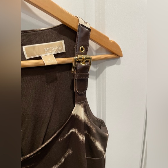 Michael Kors Brown Zebra Print Dress Sz S - Picture 3 of 6